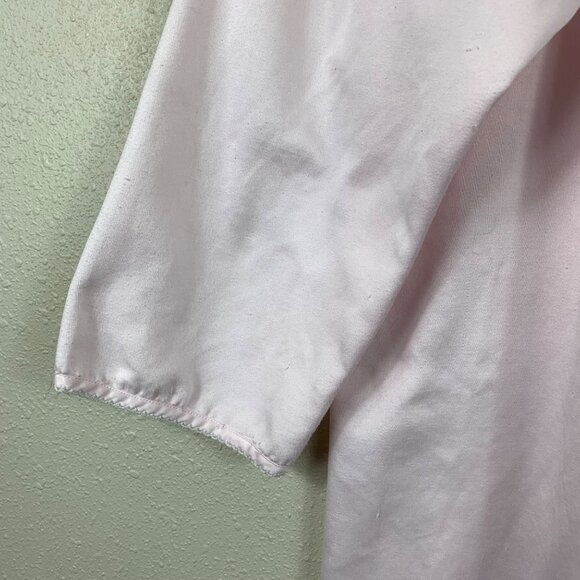 Vintage Collette by Miss Elaine Pink Floral Embroidered Nightgown Size Medium - Picture 2 of 6